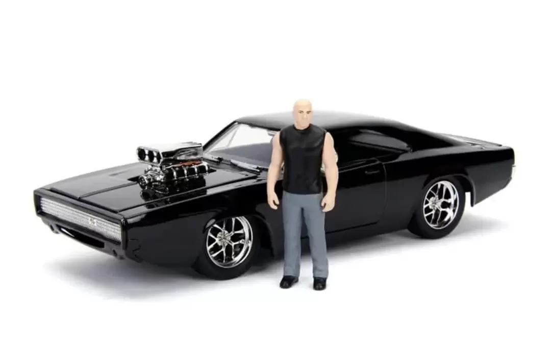 Foto da miniatura Jada Toys Dodge Charger R/T + Figura Dom na cor Preto