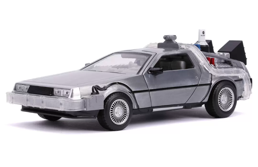 Foto da miniatura Jada Toys Delorean Back to The Future II Time Machine na cor Prata