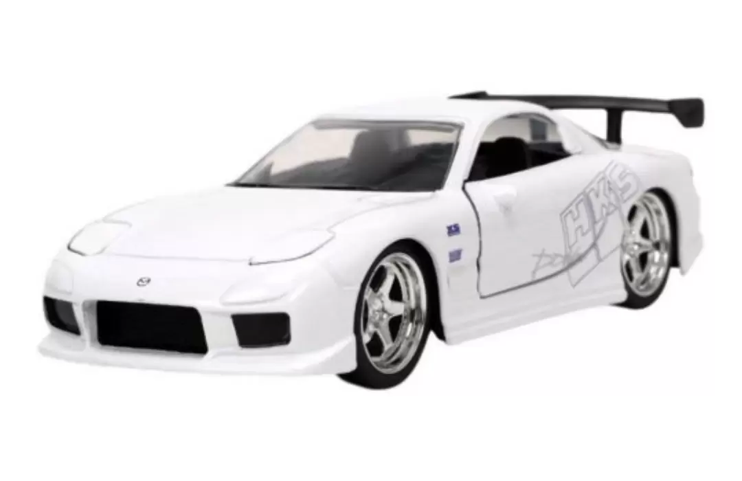 Foto da miniatura Jada Toys Mazda RX7 HKS 1993 na cor Branco