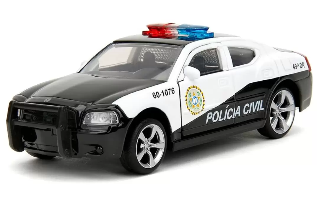 Foto da miniatura Jada Toys Dodge Charger Police 2006 na cor Preto