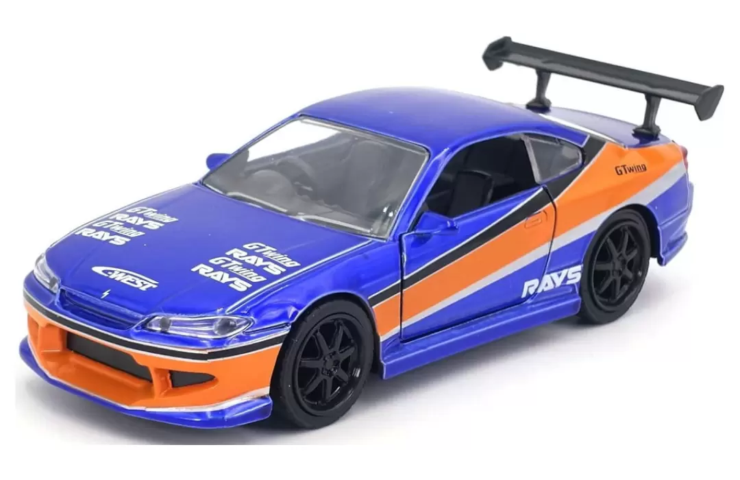 Foto da miniatura Jada Toys Nissan Silvia S15 2001 na cor Azul