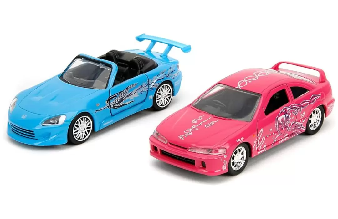 Foto da miniatura Jada Toys Honda Integra 1995 e Honda S2000 2001 na cor Azul