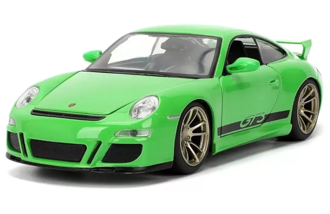 Foto da miniatura Jada Toys Porsche 911 GT3 RS 997 na cor Verde
