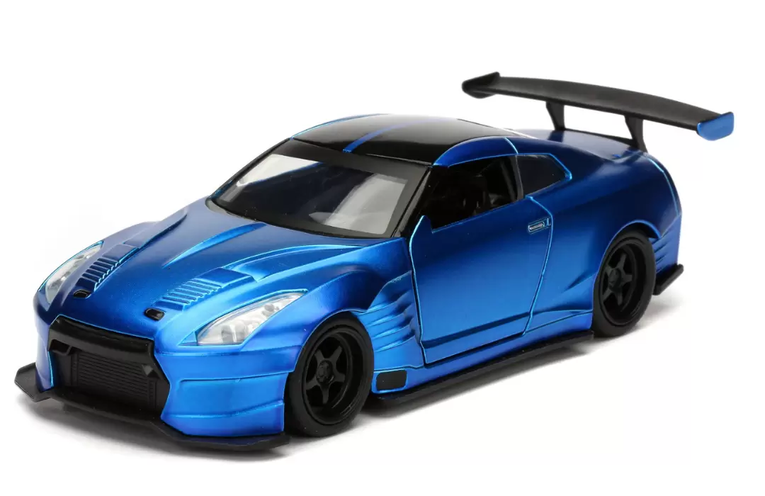 Foto da miniatura Jada Toys Brian's Nissan GTR R35 2009 Ben Sopra na cor Azul
