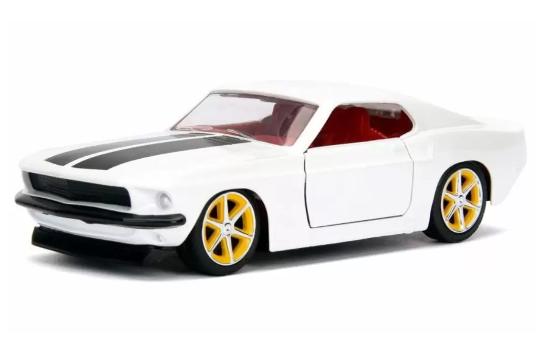 Foto da miniatura Jada Toys Ford Mustang 1969 na cor Branco