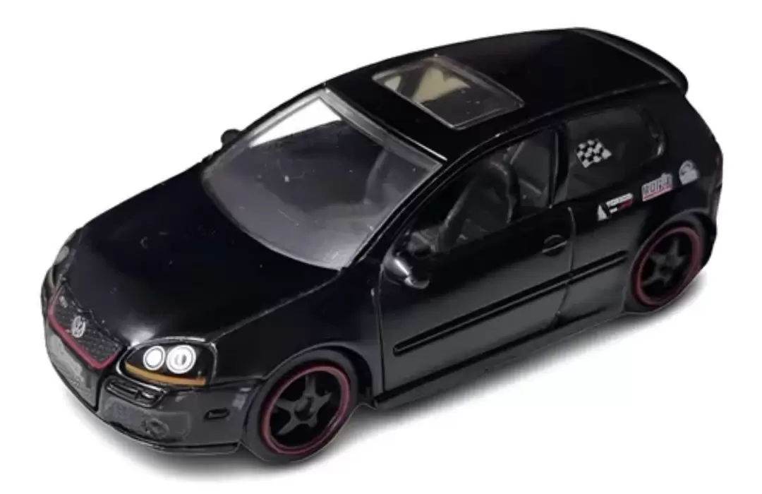Foto da miniatura Jada Toys Volksvagen Golf MKV na cor Preto