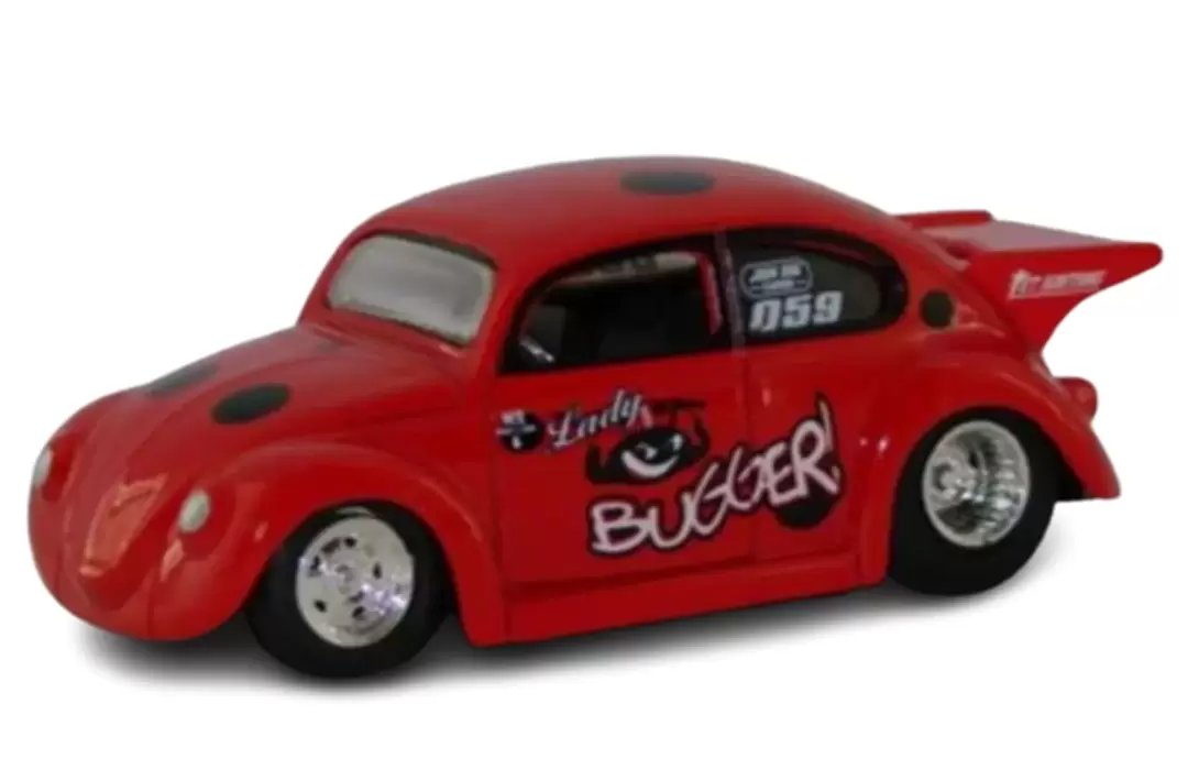 Foto da miniatura Jada Toys Volkswagen Sedan Super Street 1959 na cor Vermelho