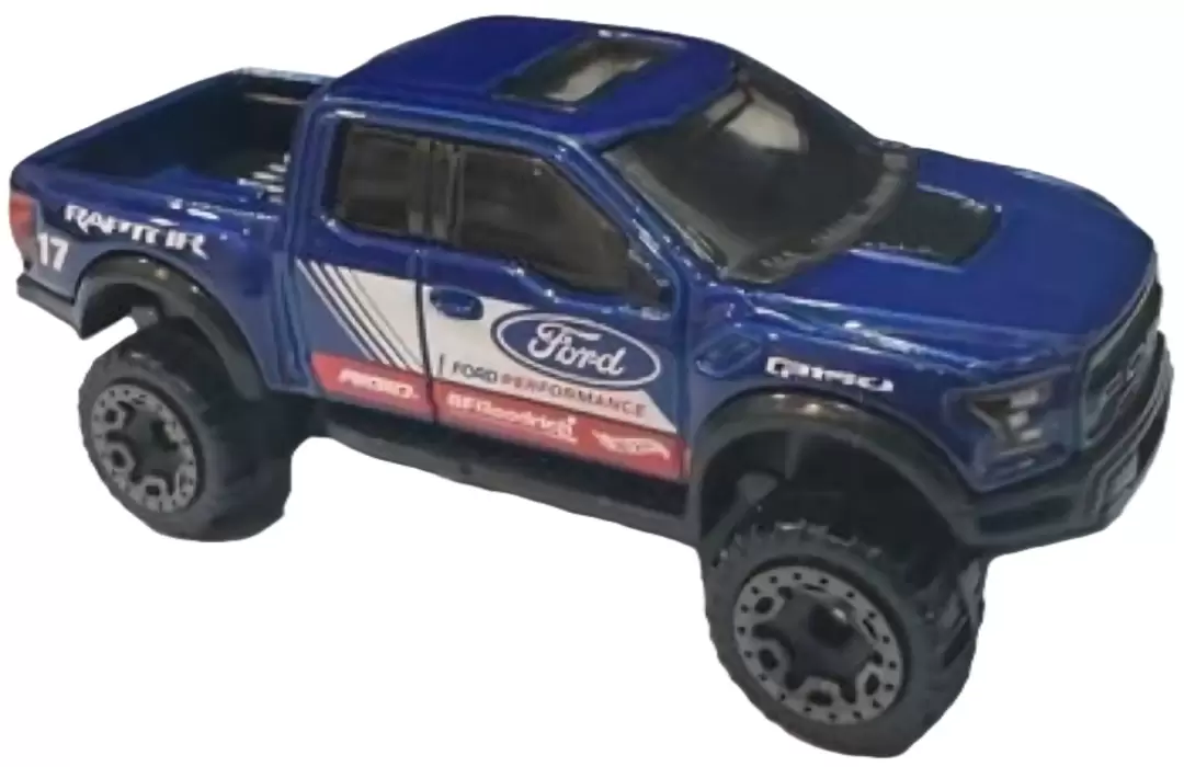 Foto da miniatura Hot Wheels 17 Ford F-150 Raptor na cor Azul