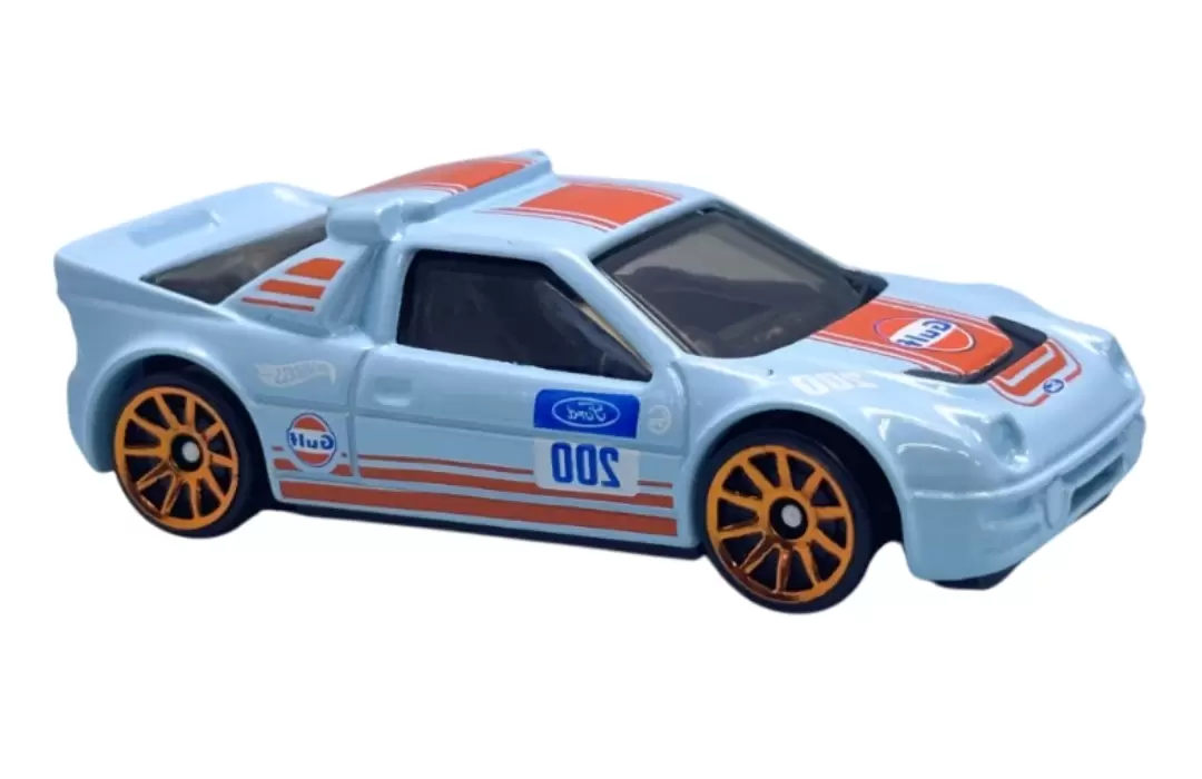 Foto da miniatura Hot Wheels Ford RS200 na cor Azul