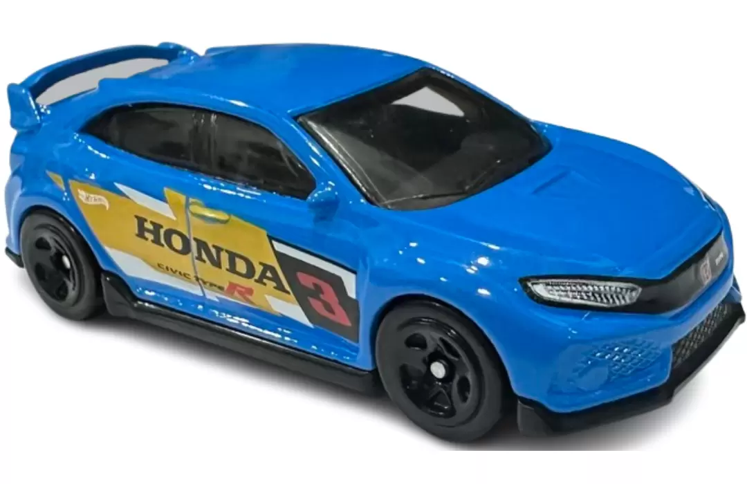 Foto da miniatura Hot Wheels 2018 Honda Civic Type R na cor Azul