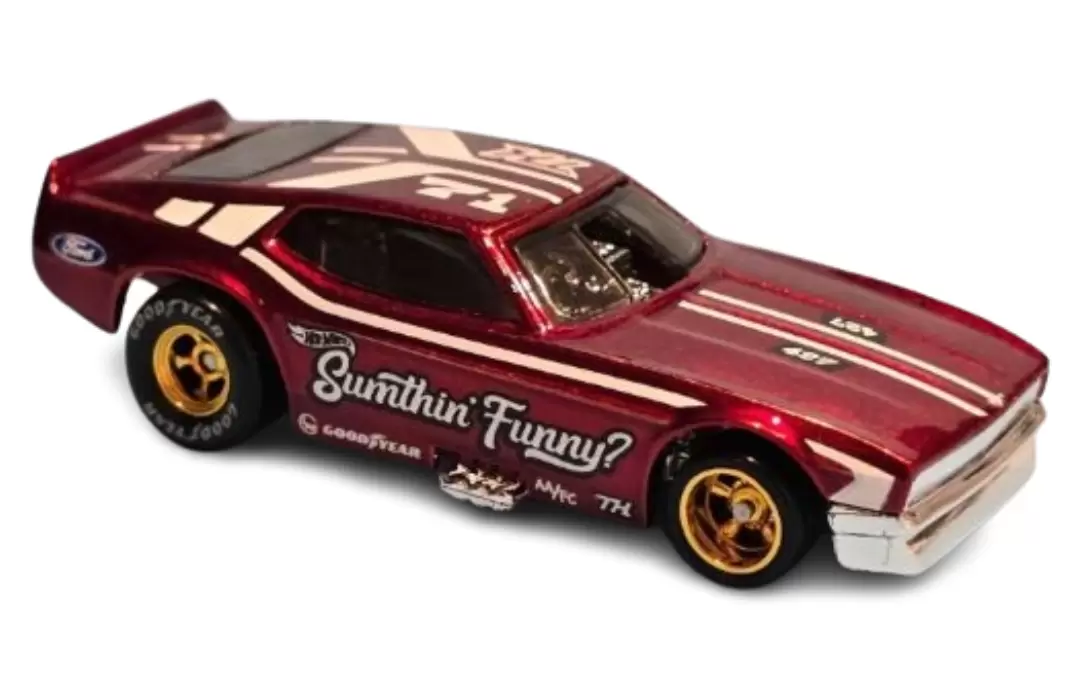 Foto da miniatura Hot Wheels 71 Mustang Funny Car (STH) na cor Vermelho