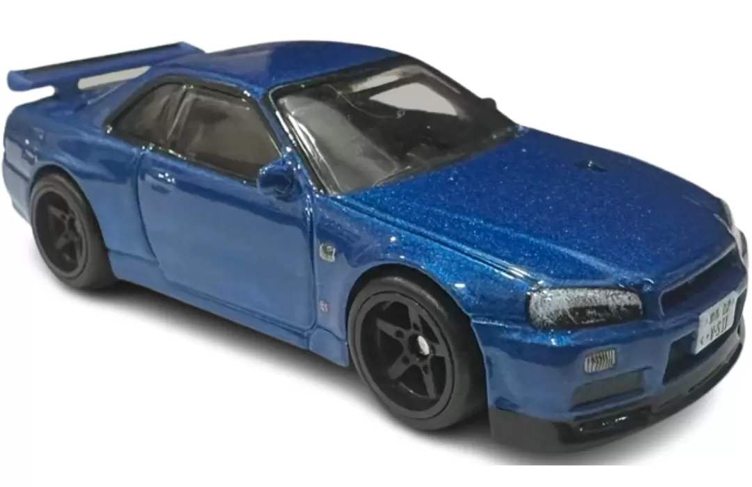 Foto da miniatura Hot Wheels Nissan Skyline GT-R V·Spec II (BNR34) na cor Azul
