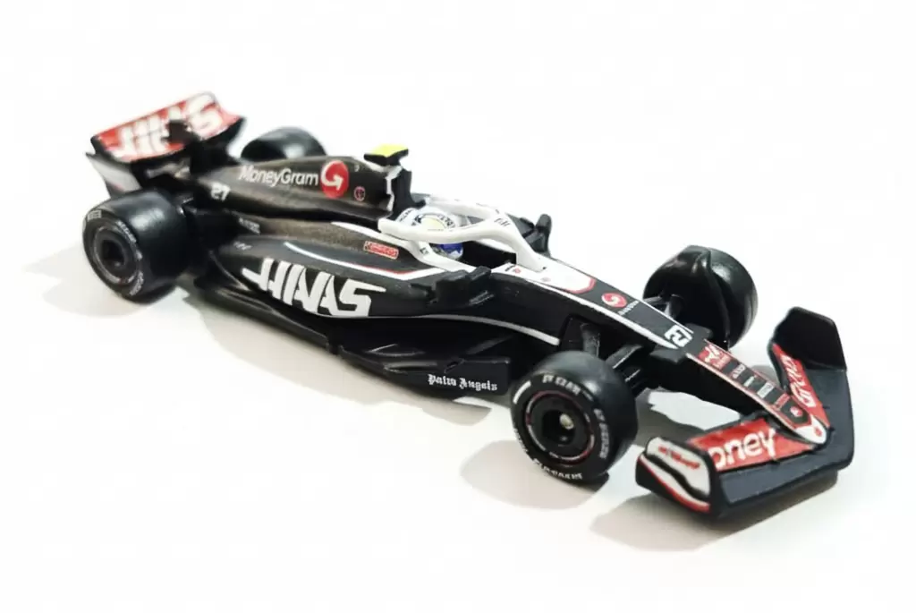 Foto da miniatura Hot Wheels MoneyGram Haas F1 Team - VF-24 (#27) na cor Preto