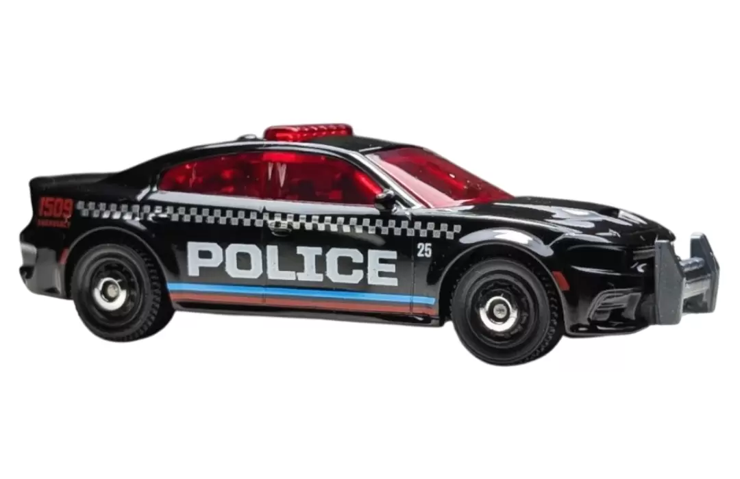 Foto da miniatura Matchbox 2023 Dodge Charger Pursuit na cor Preto