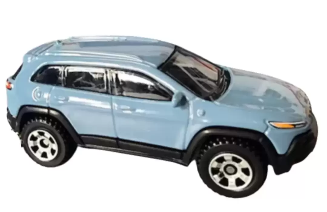 Foto da miniatura Matchbox Jeep Cherokee Trailhawk na cor Azul