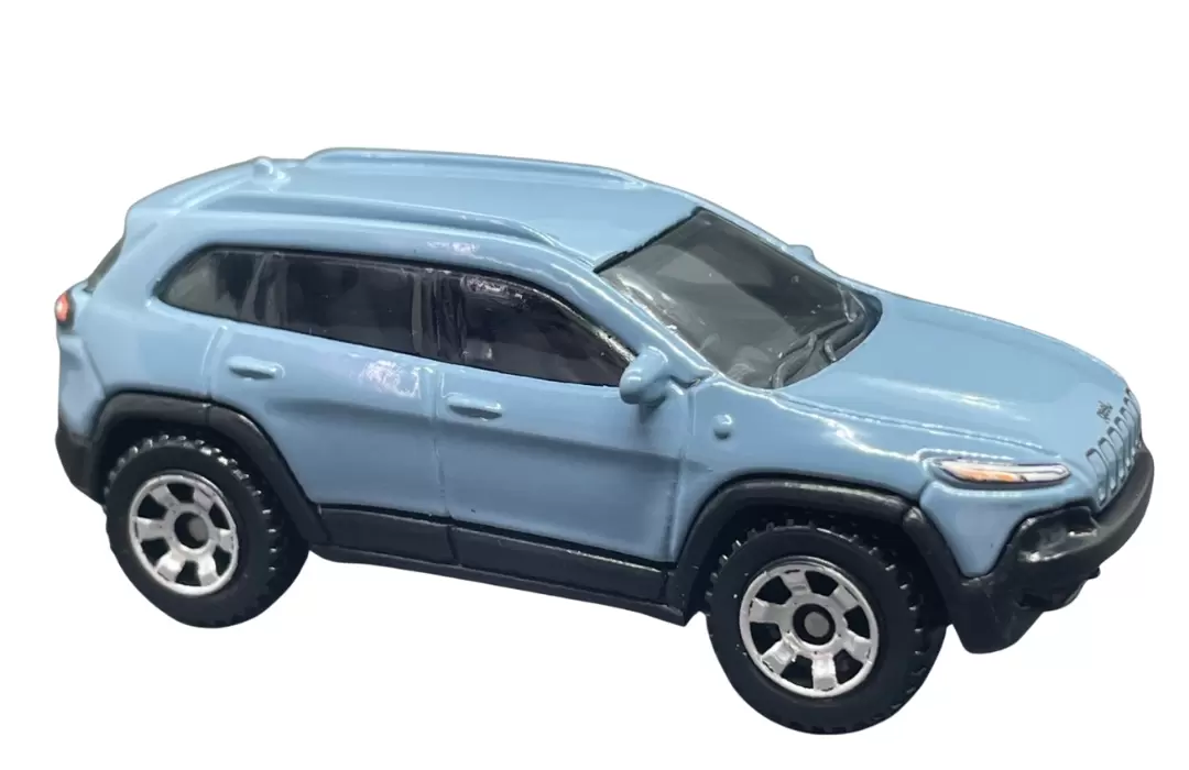 Foto da miniatura Matchbox 14 Jeep Cherokee Trailhawk na cor Azul