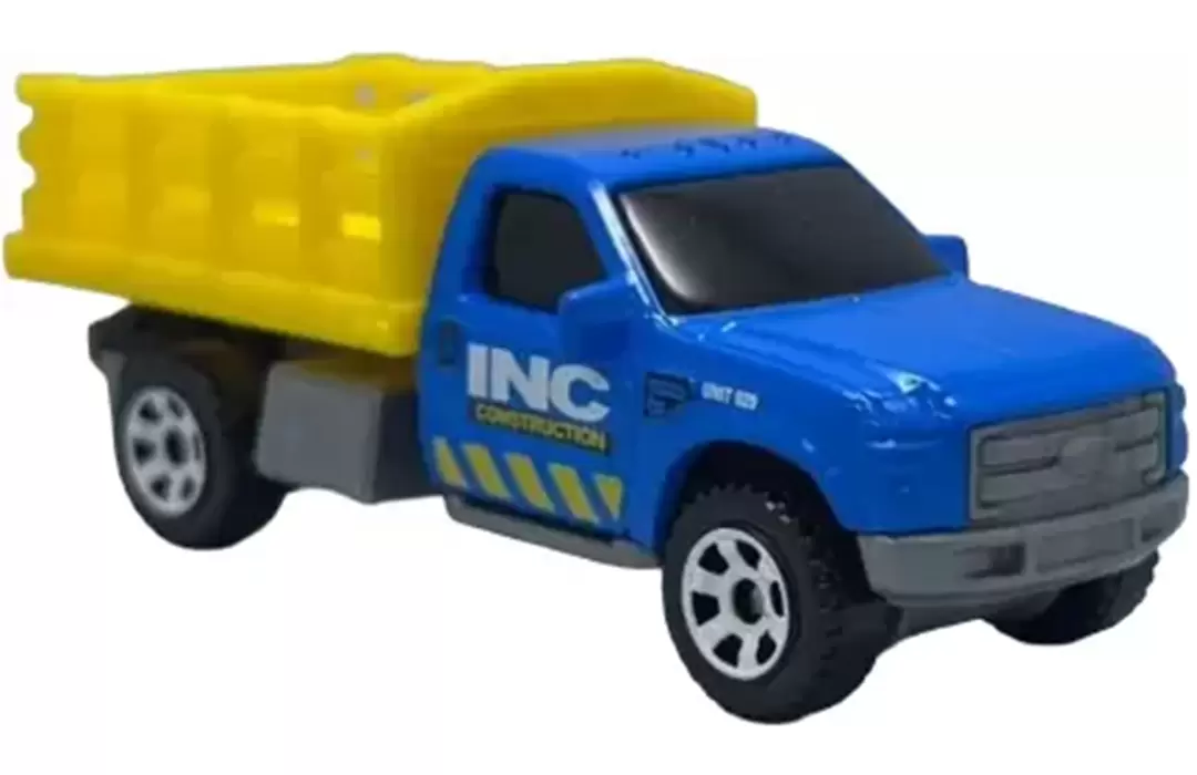 Foto da miniatura Matchbox Ford F-350 Stake Bed Truck na cor Azul