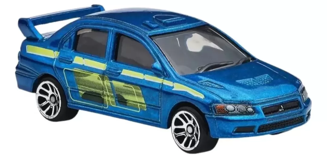 Foto da miniatura Hot Wheels Lancer Evolution VII na cor Azul