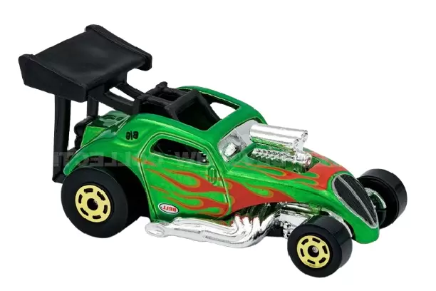 Foto da miniatura Hot Wheels Fiat 500C na cor Verde