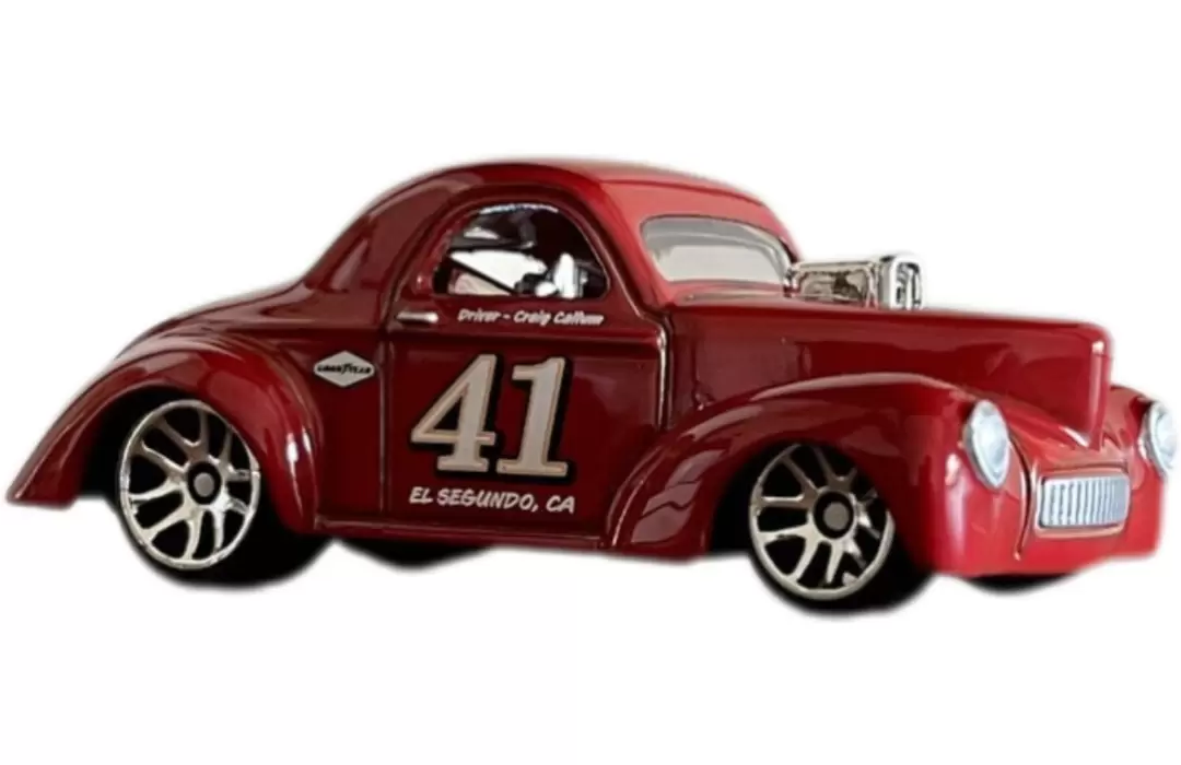 Foto da miniatura Hot Wheels 1941 Willys na cor Vinho