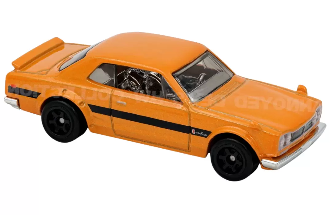 Foto da miniatura Hot Wheels 1971 Nissan Skyline HT 2000 GT-R na cor Laranja