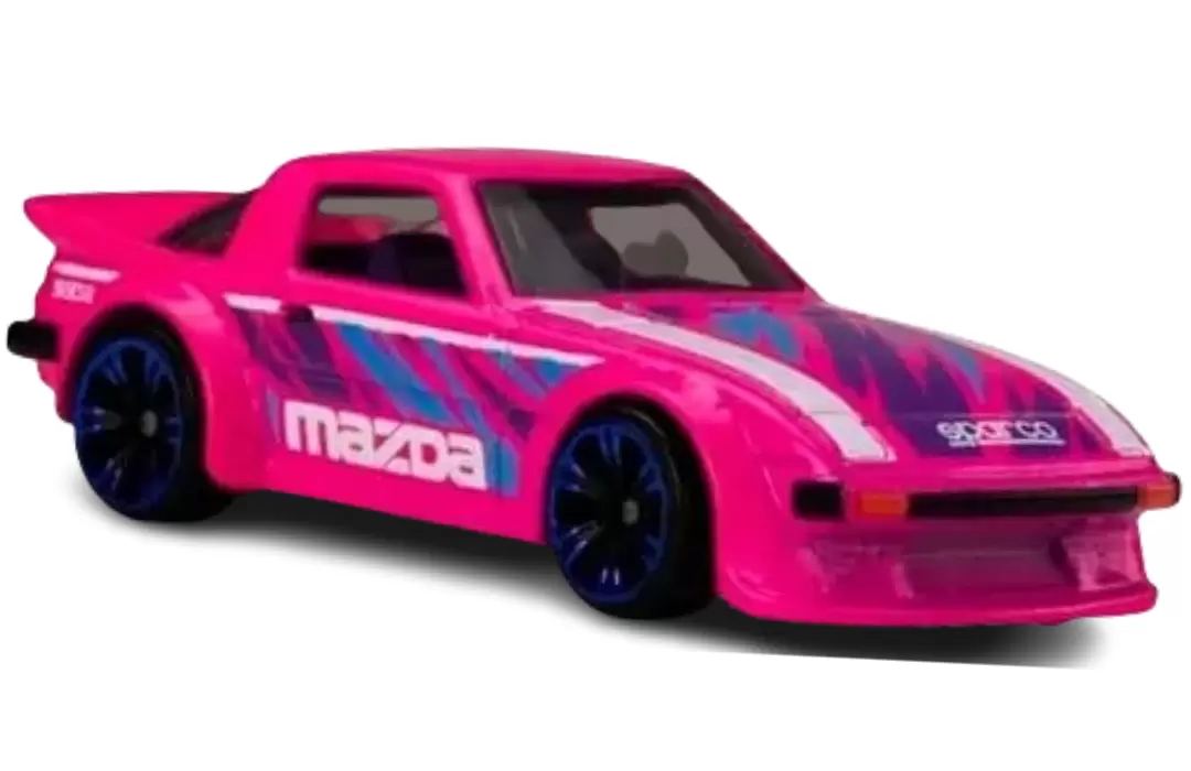 Foto da miniatura Hot Wheels Mazda RX-7 na cor Rosa