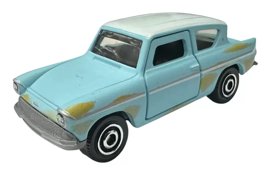 Foto da miniatura Matchbox 1962 Ford Anglia na cor Azul