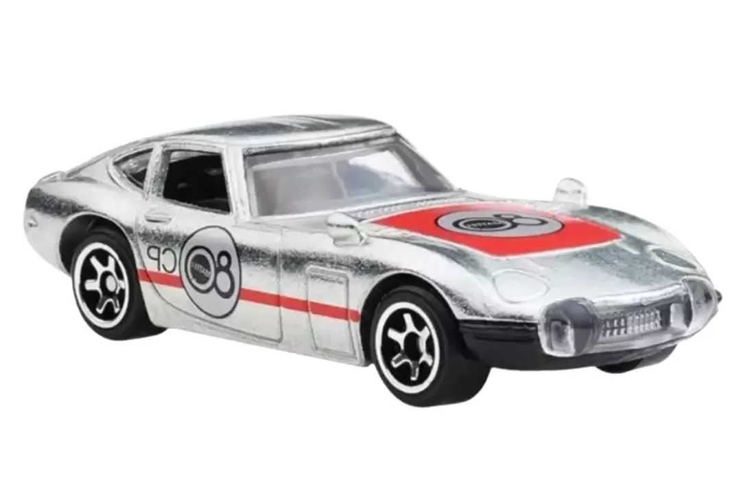 Foto da miniatura Hot Wheels Toyota 2000GT na cor ZAMAC