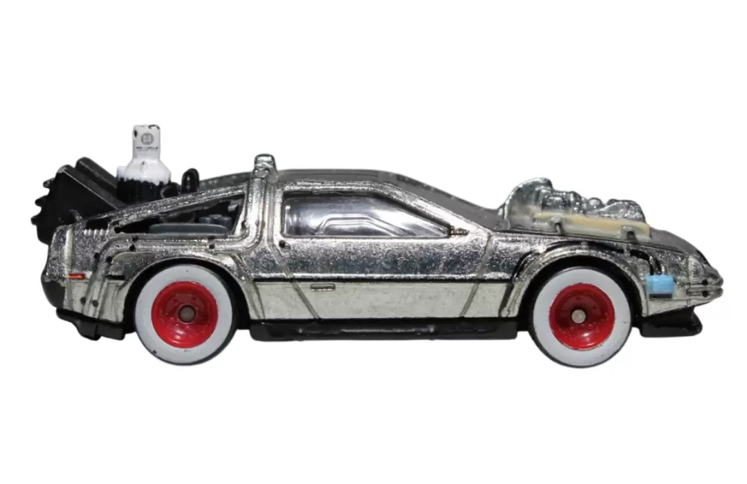 Foto da miniatura Hot Wheels Back to the future Time Machine - 1955 na cor Cinza