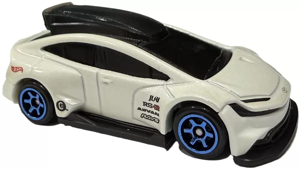 Foto da miniatura Hot Wheels Toyota Prius Custom na cor Branco