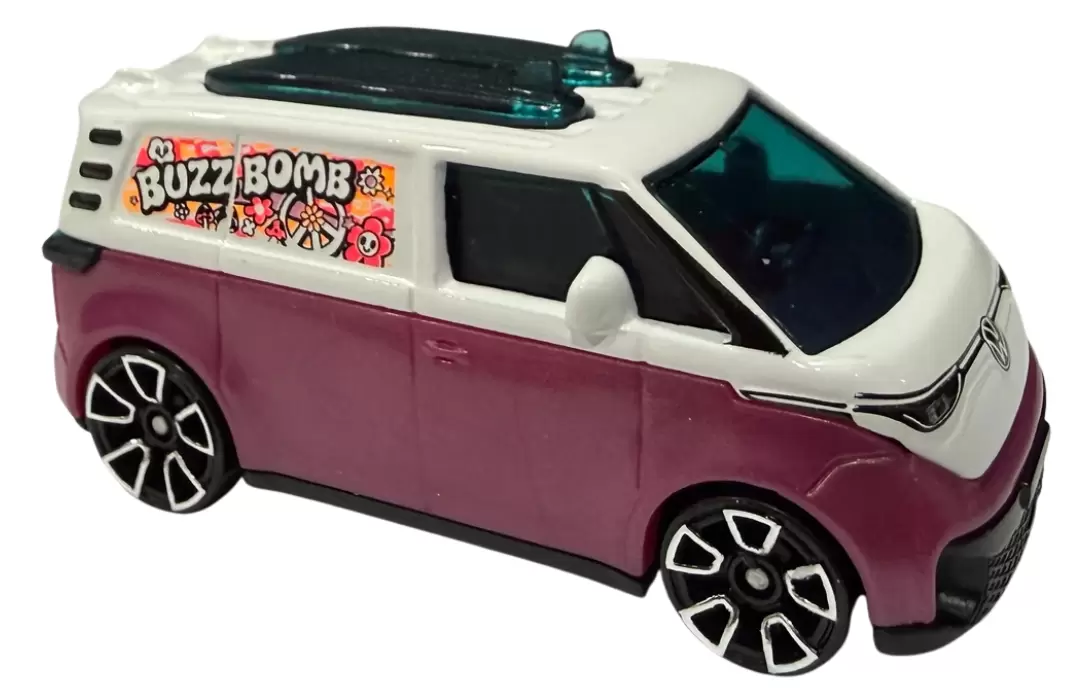 Foto da miniatura Hot Wheels VW ID. Buzz Bomb na cor Rosa