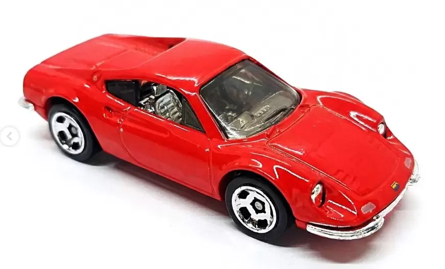 Foto da miniatura Hot Wheels Ferrari Dino 206 GT na cor Vermelho