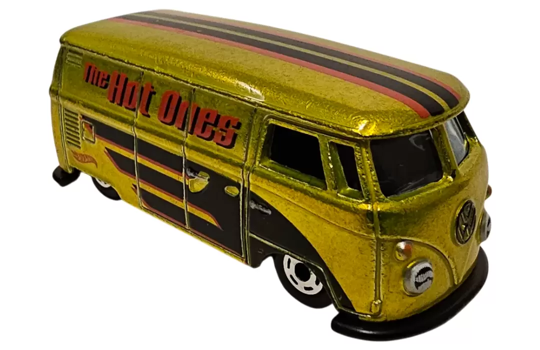 Foto da miniatura Hot Wheels Volkswagen T1 Panel Bus (Kombi) na cor Dourado