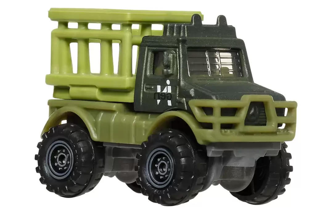 Foto da miniatura Matchbox 97 Mercedes-Benz Unimog U1300 na cor Verde