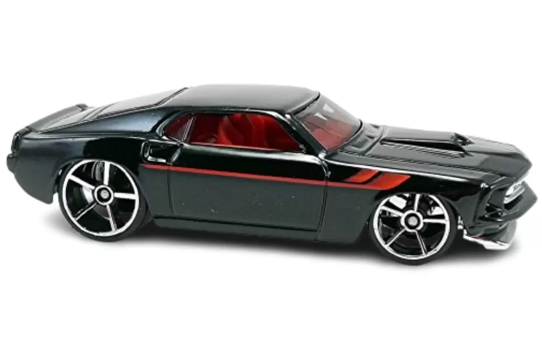 Foto da miniatura Hot Wheels 69 Ford Mustang na cor Preto