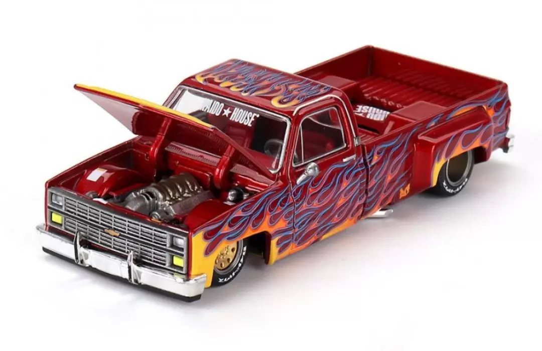 Foto da miniatura Kaido-House Chevrolet Silverado Dually On Fire V1 na cor Vermelho