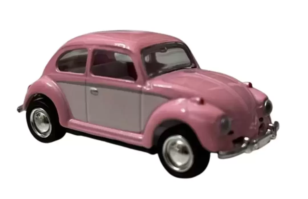 Foto da miniatura Kinsmart Volkswagen Classic Beetle (1967) na cor Rosa