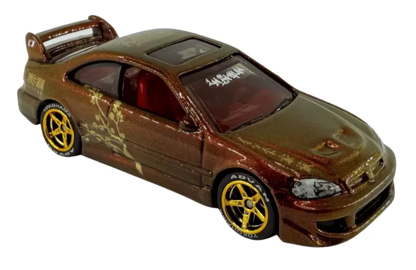 Foto da miniatura Hot Wheels Honda Civic Si (2001) - (Chase) - La Familia na cor Camaleão