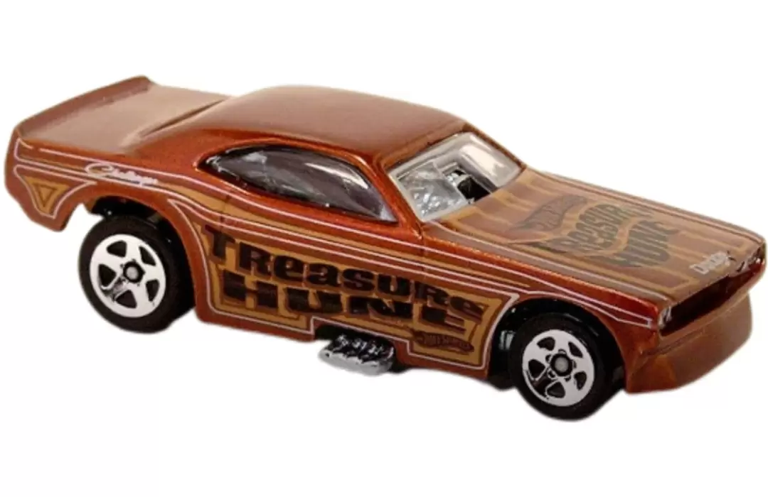 Foto da miniatura Hot Wheels Dodge Challenger Funny Car na cor Marrom