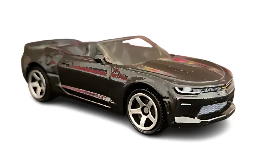 Foto da miniatura Matchbox 16 Chevy Camaro Convertible na cor Preto