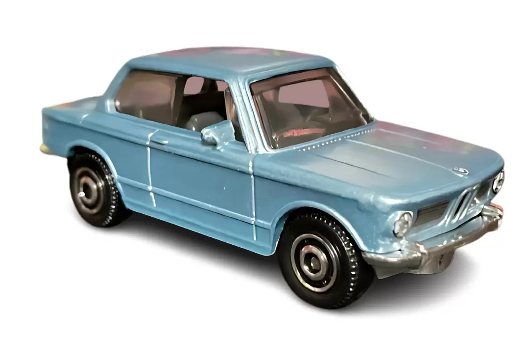 Foto da miniatura Matchbox 1969 BMW 2002 na cor Azul