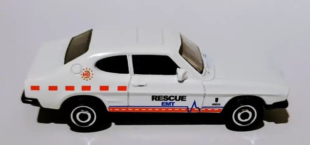 Foto da miniatura Matchbox 1970 Ford Capri na cor Branco