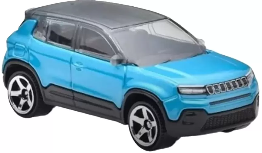 Foto da miniatura Matchbox Jeep Avenger na cor Azul