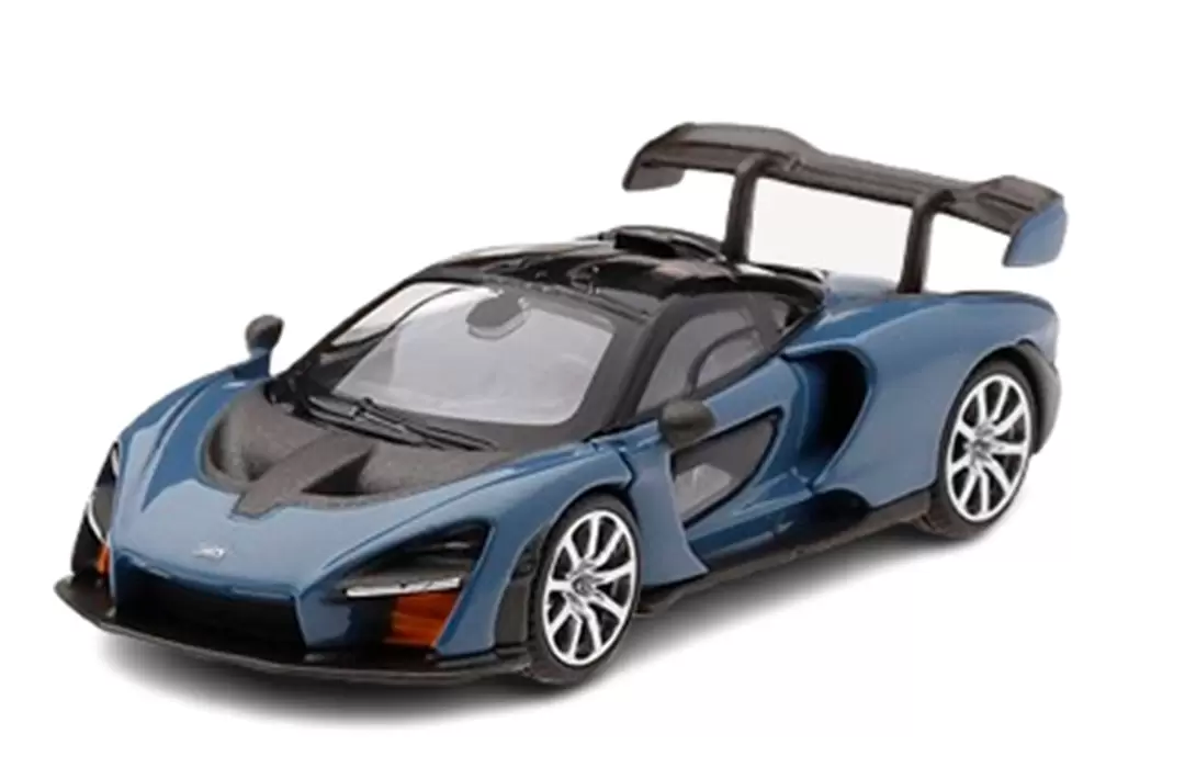 Foto da miniatura Mini GT McLaren Senna Victory Grey na cor Azul