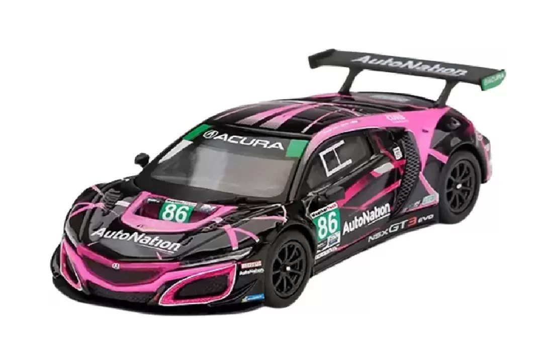 Foto da miniatura Mini GT Acura NSX GT3 EVO #86 Watkins Glen 2019 na cor Rosa