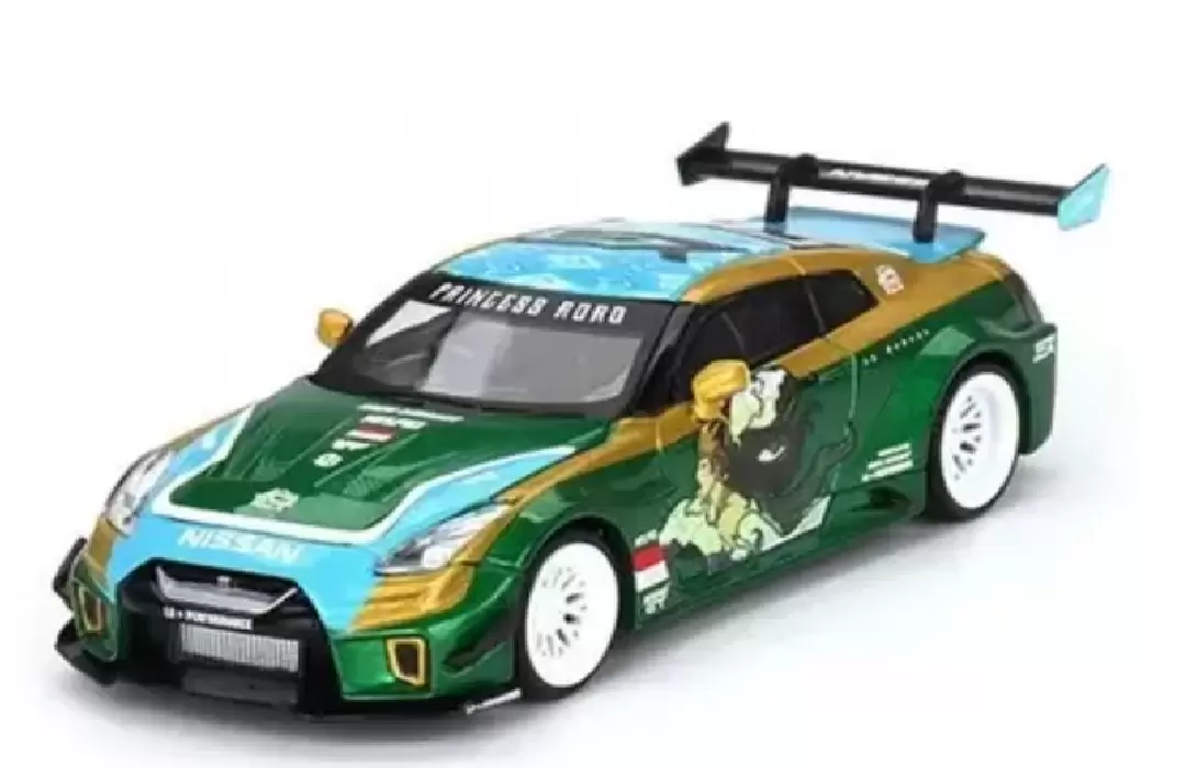 Foto da miniatura Mini GT Nissan 35GT-RR #650 LB★WORKS na cor Verde