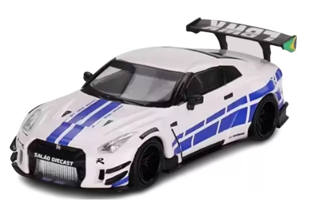 Foto da miniatura Mini GT Nissan GT-R R35 LB★WORKS Type 2 na cor Branco