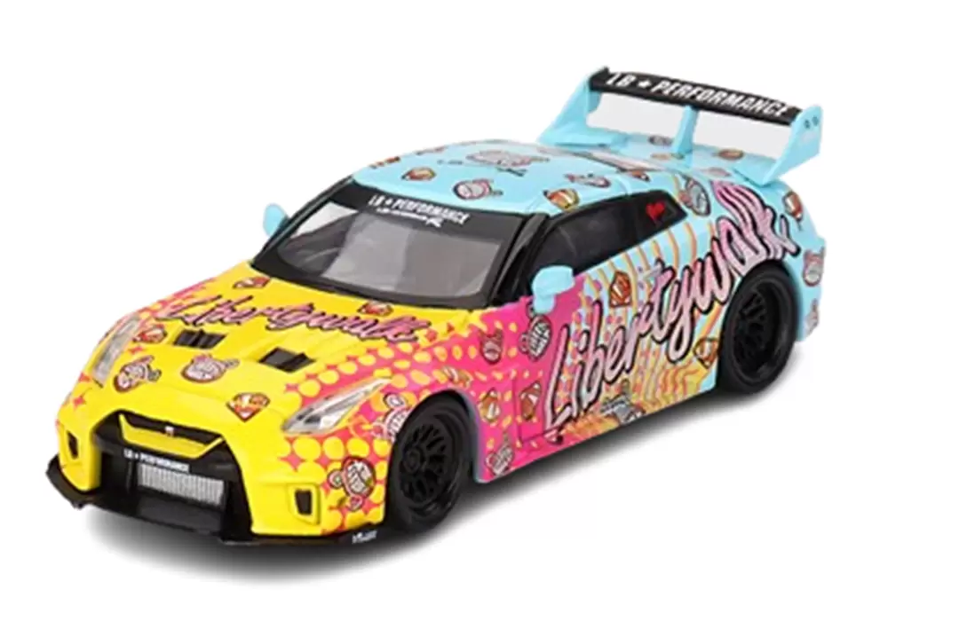 Foto da miniatura Mini GT GT NISSAN 35GT-RR LB★WORKS Kuma na cor Azul