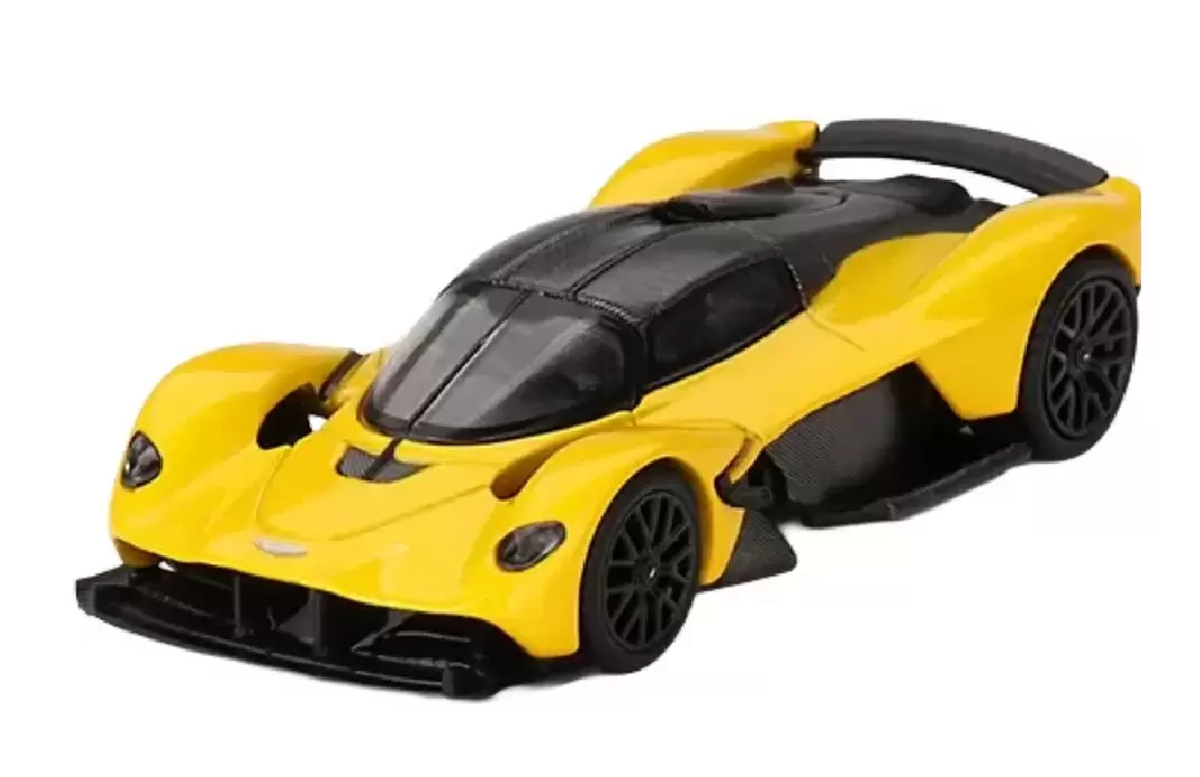 Foto da miniatura Mini GT Aston Martin Valkyrie Sunburst na cor Amarelo