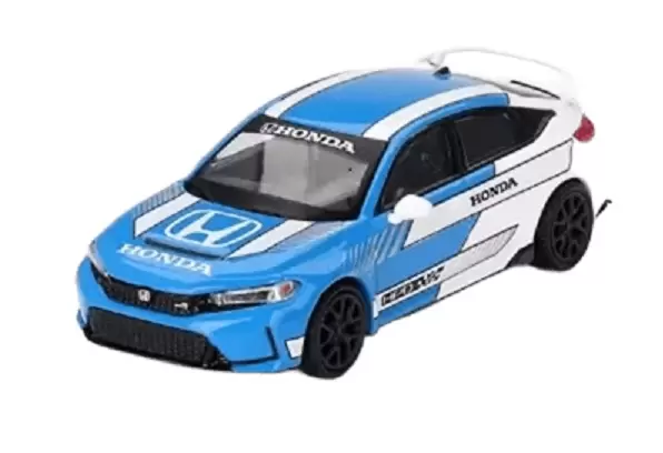 Foto da miniatura Mini GT Honda Civic TYPE R 2023 Pace Car na cor Azul